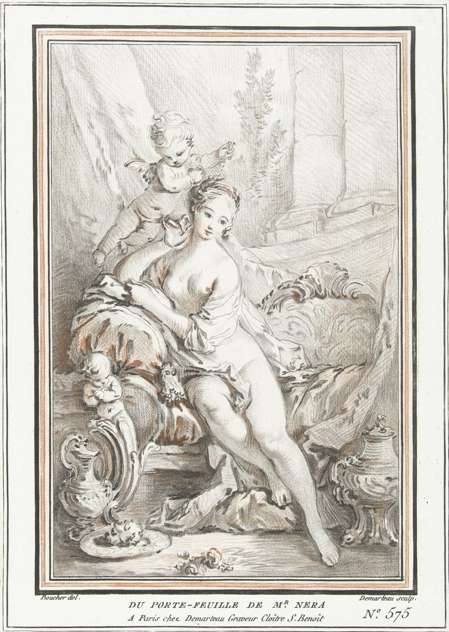 Venus och Amor av Gilles Demarteau
