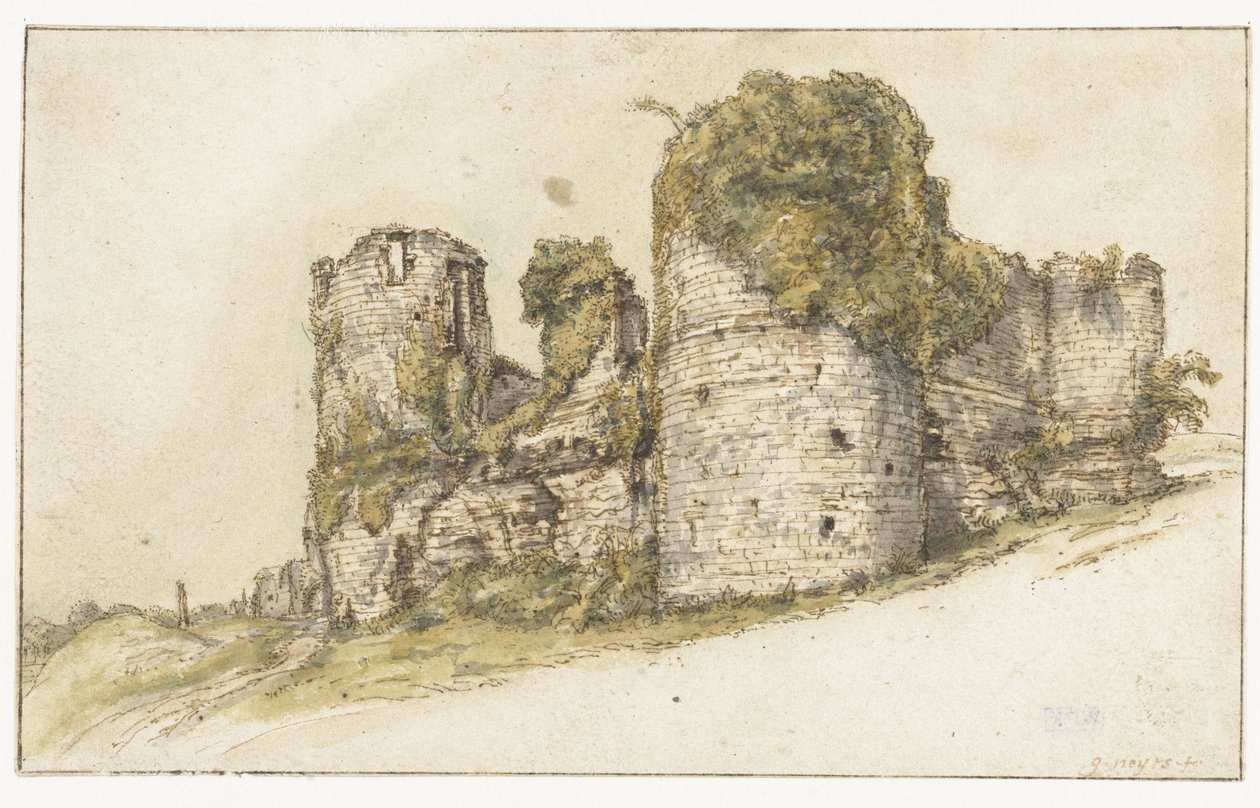Utsikt över Château de César i Vau av Gilles Neyts