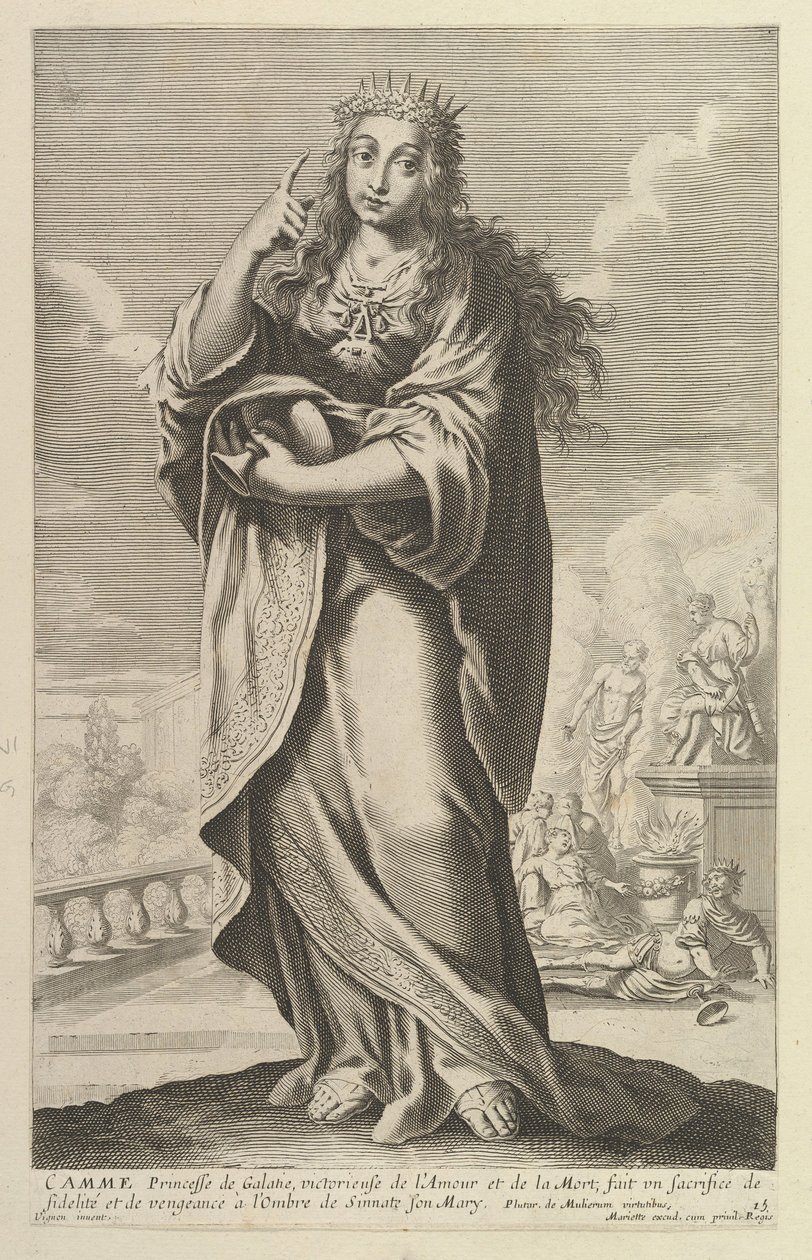 Camme, 1647. Skapare: Gilles Rousselet, Abraham Bosse. av Gilles Rousselet and Abraham Bosse
