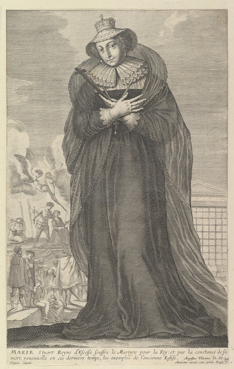 Marie Stuart, 1647. Skapare: Gilles Rousselet, Abraham Bosse. av Gilles Rousselet and Abraham Bosse