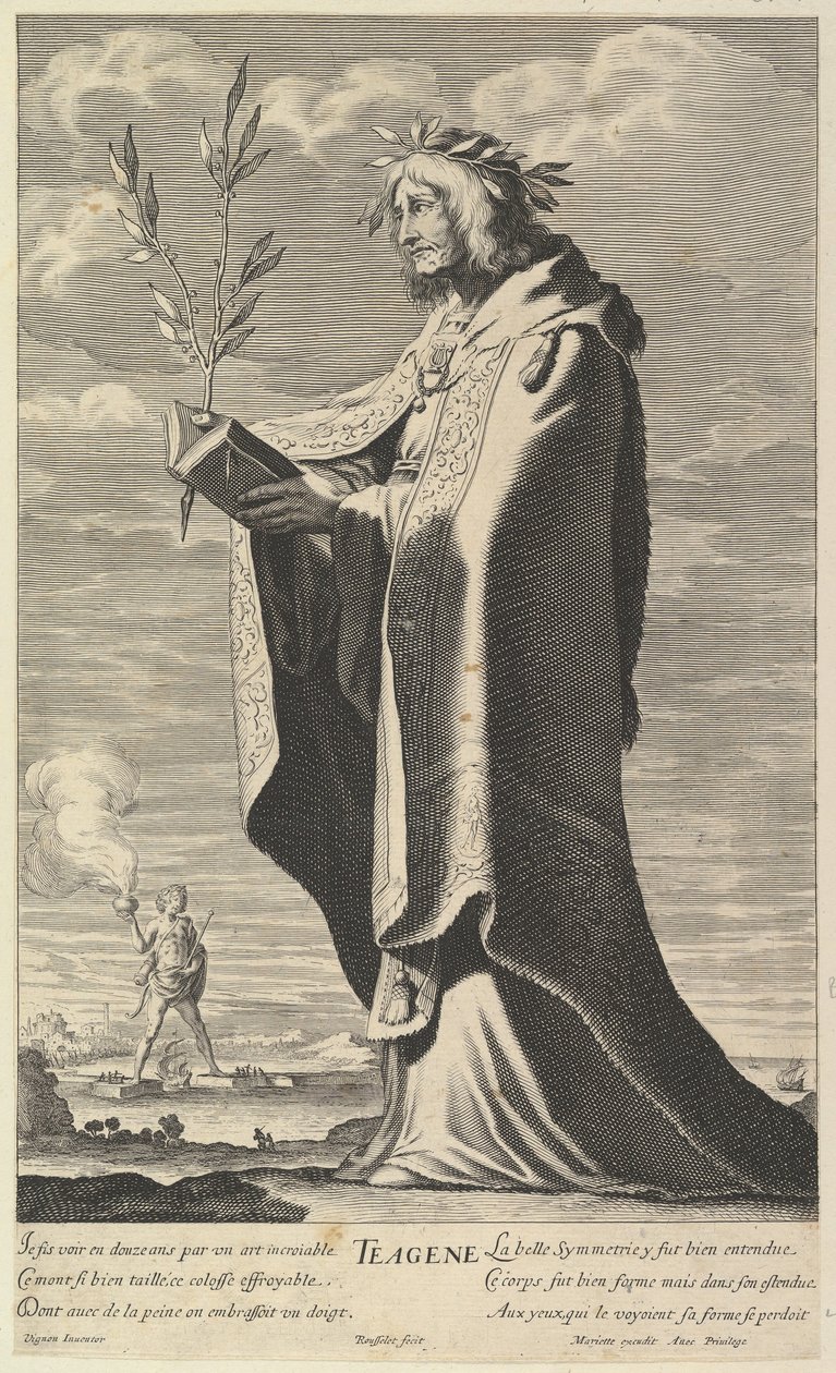 Theagenes, ca. 1639-40. Skapare: Gilles Rousselet, Abraham Bosse. av Gilles Rousselet and Abraham Bosse