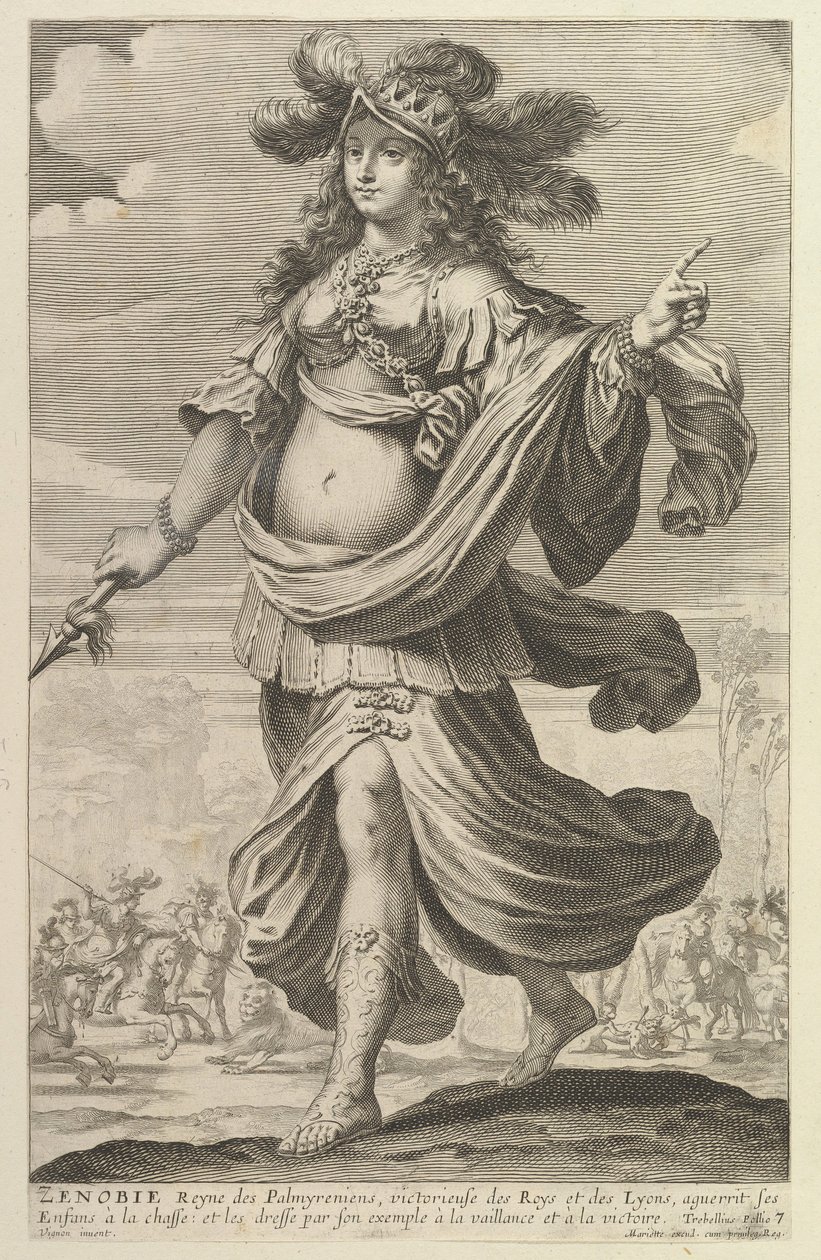 Zenobia, 1647. Skapare: Gilles Rousselet, Abraham Bosse. av Gilles Rousselet and Abraham Bosse