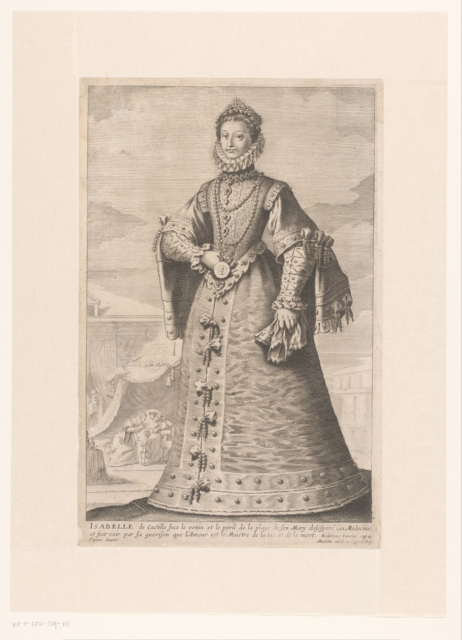 Porträtt Isabella av Kastilien av Gilles Rousselet