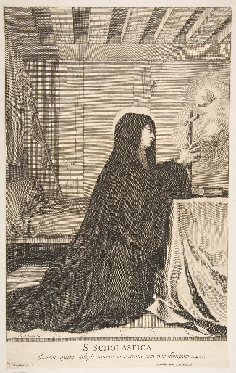 St Scholastica. av Gilles Rousselet