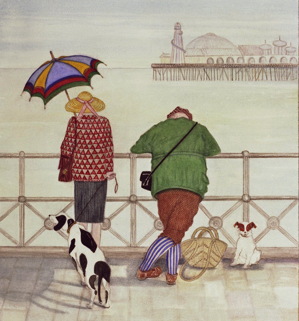 Brighton Pier, 1986 (akvarell på papper) av Gillian Lawson