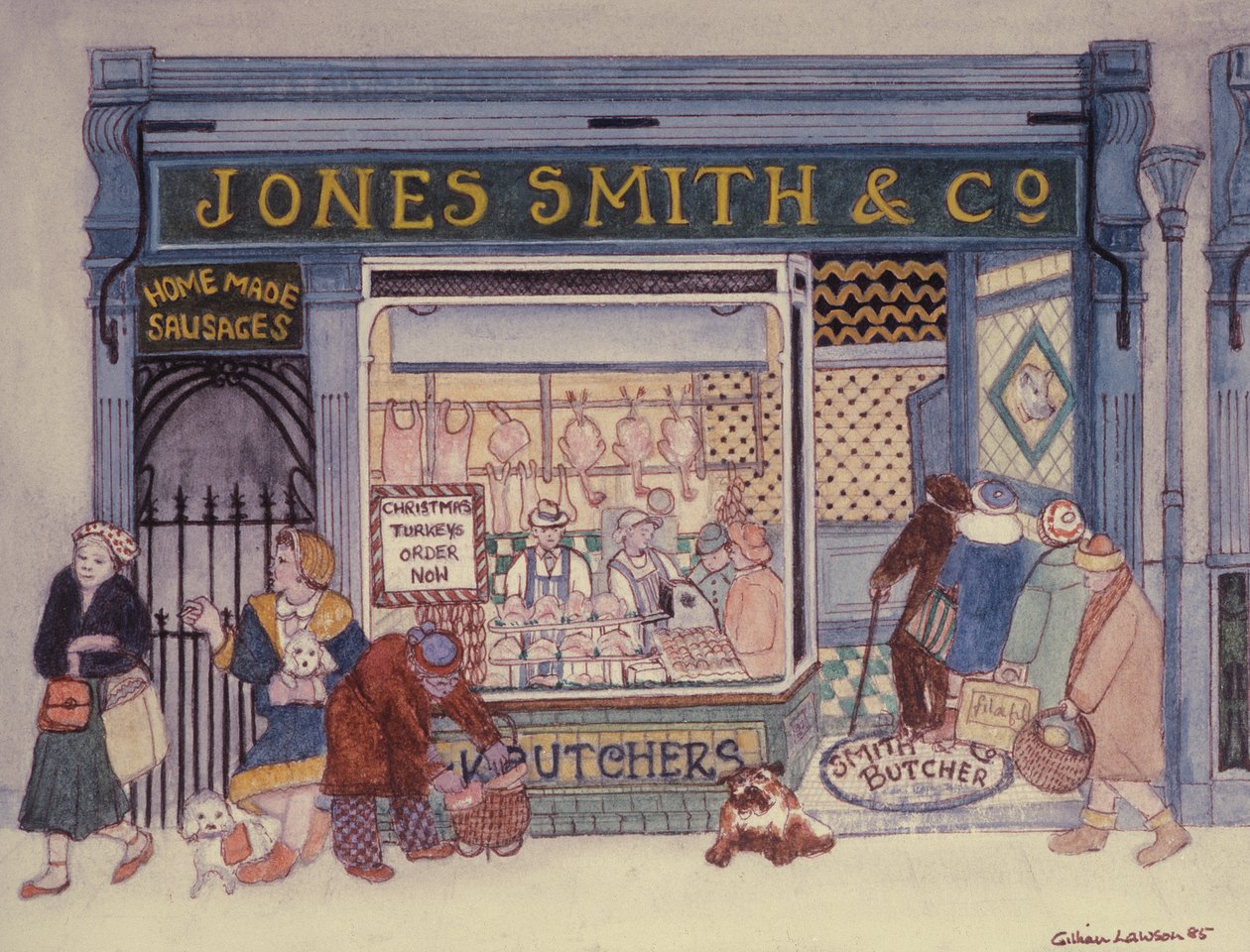 Jones Smith & Co., Butchers Shop av Gillian Lawson
