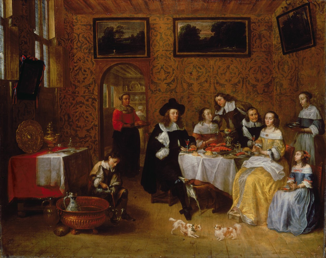 En ädel familjemiddag av Gillis van Tilborgh the younger