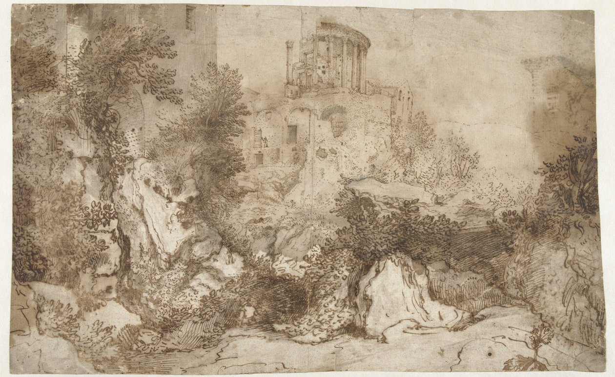 Sybils tempel i Tivoli av Gillis van Valckenborch