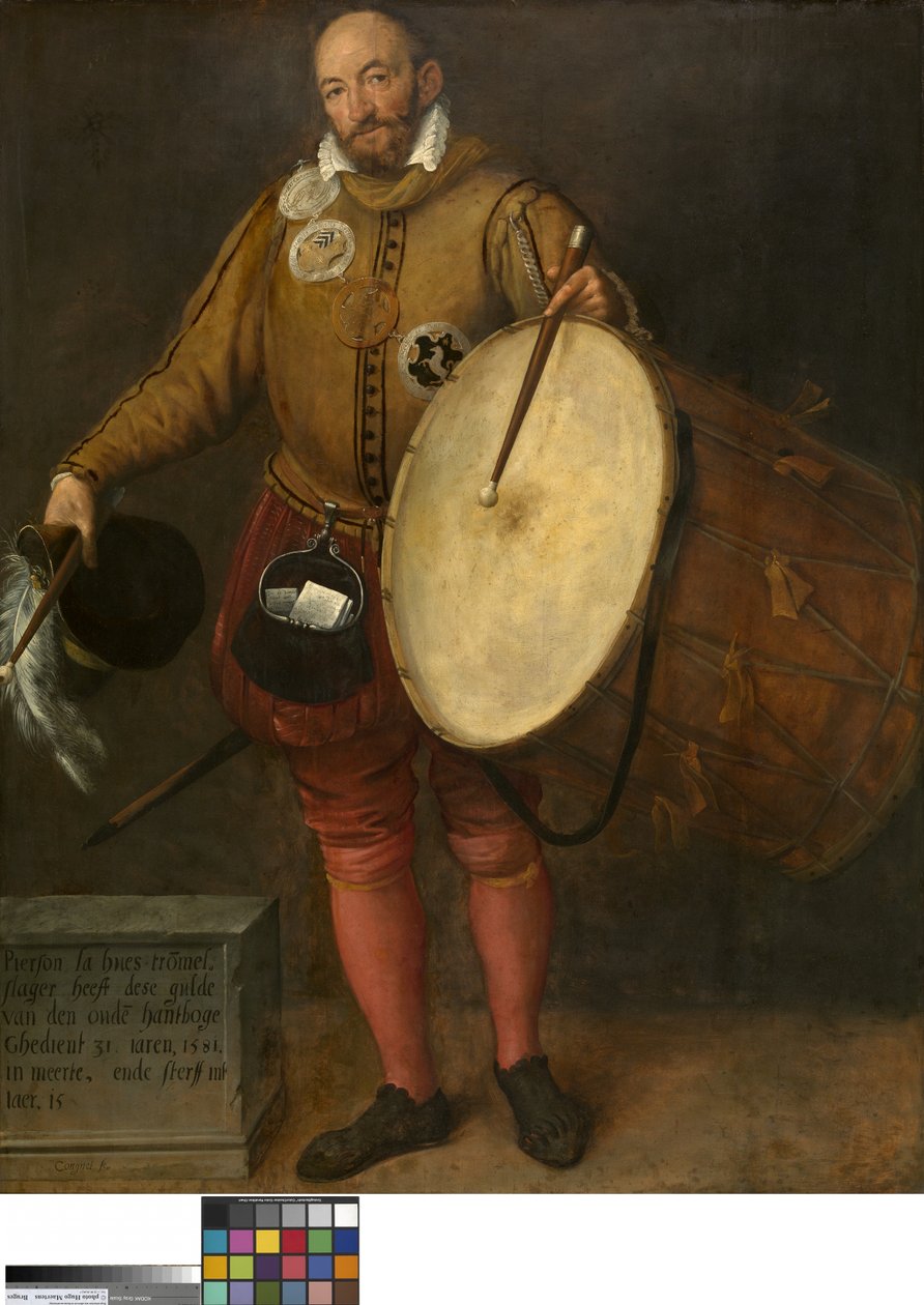 Pierson la Hues, trummis och Page of the Old Archers