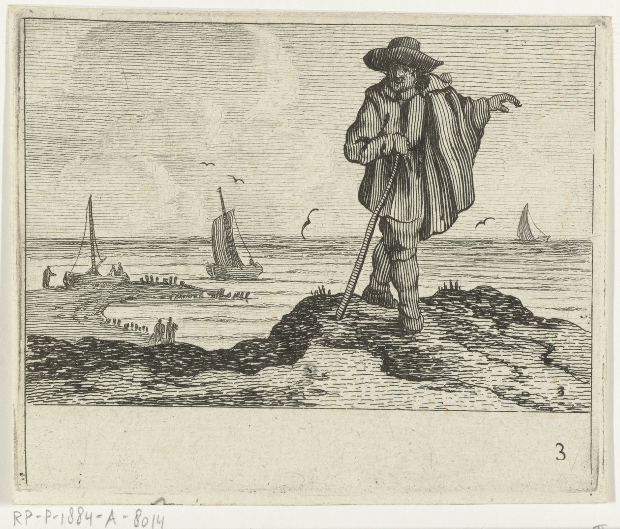 Dune landskap med en rollator Verscheyden Stränder och vattenlandskap gjorda av Jan Percelles (serietitel) av Gillis van Scheyndel (I)
