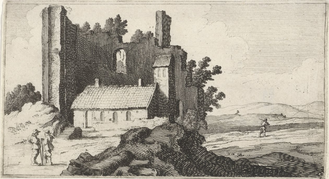 Kapell i en ruin Tolv landskap (serietitel) av Gillis van Scheyndel (I)