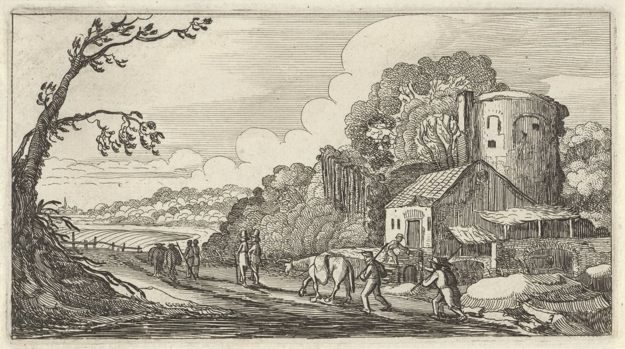 Landskap med resenärer Tolv landskap med figurer (titel på objekt) av Gillis van Scheyndel (I)