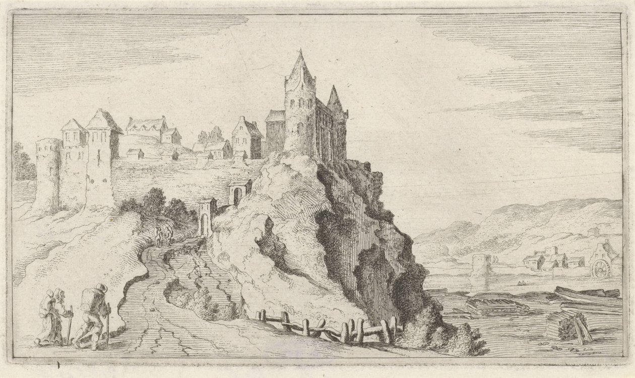 Befäst stad på en kulle Tolv landskap (serietitel) av Gillis van Scheyndel (I)