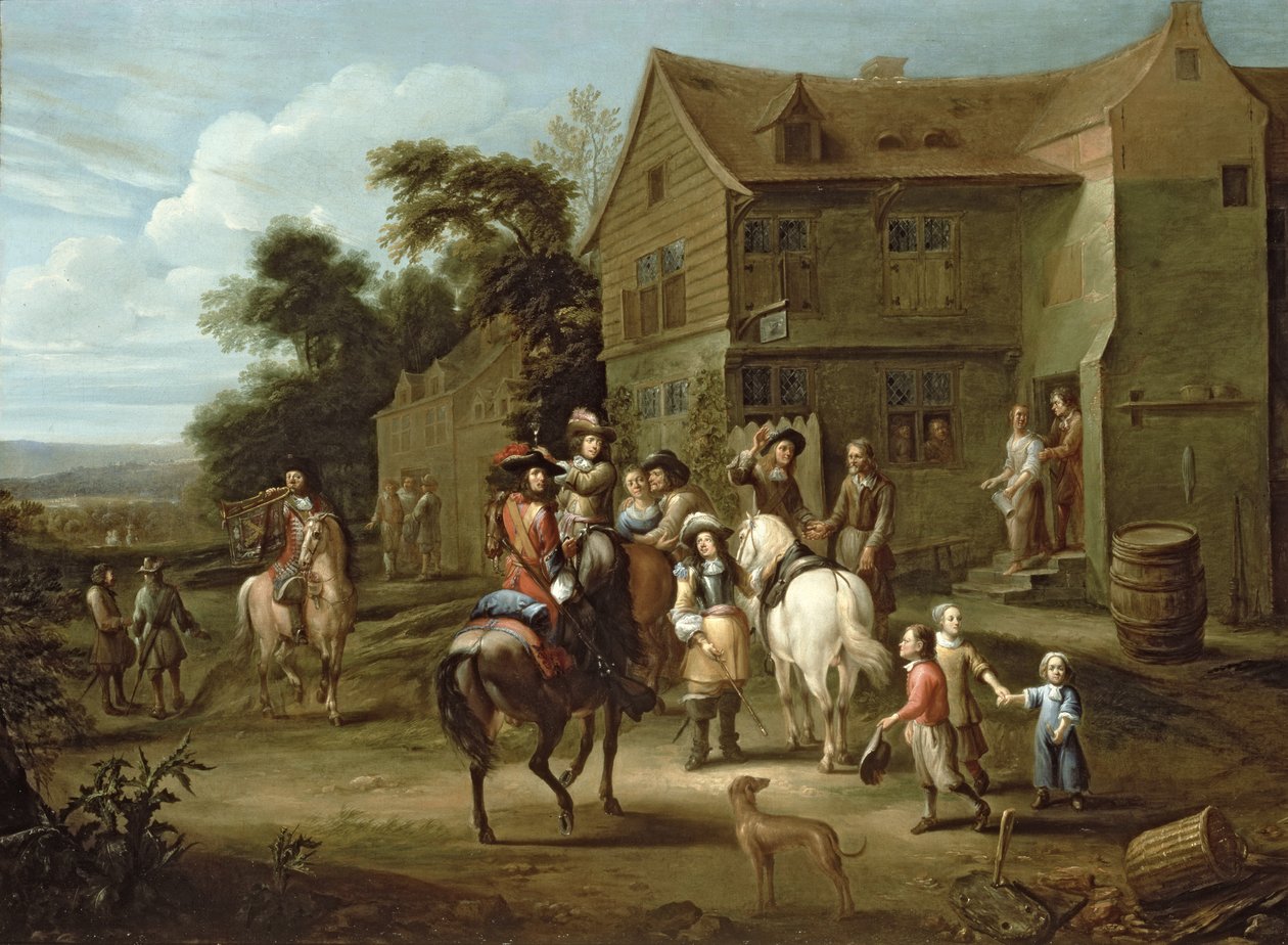 Prins William av Orange med jägare av Gillis van Tilborgh the younger