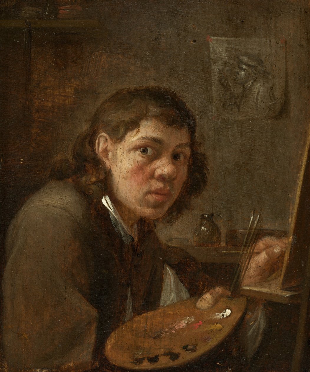 Självporträtt i studion av Gillis van Tilborgh the younger