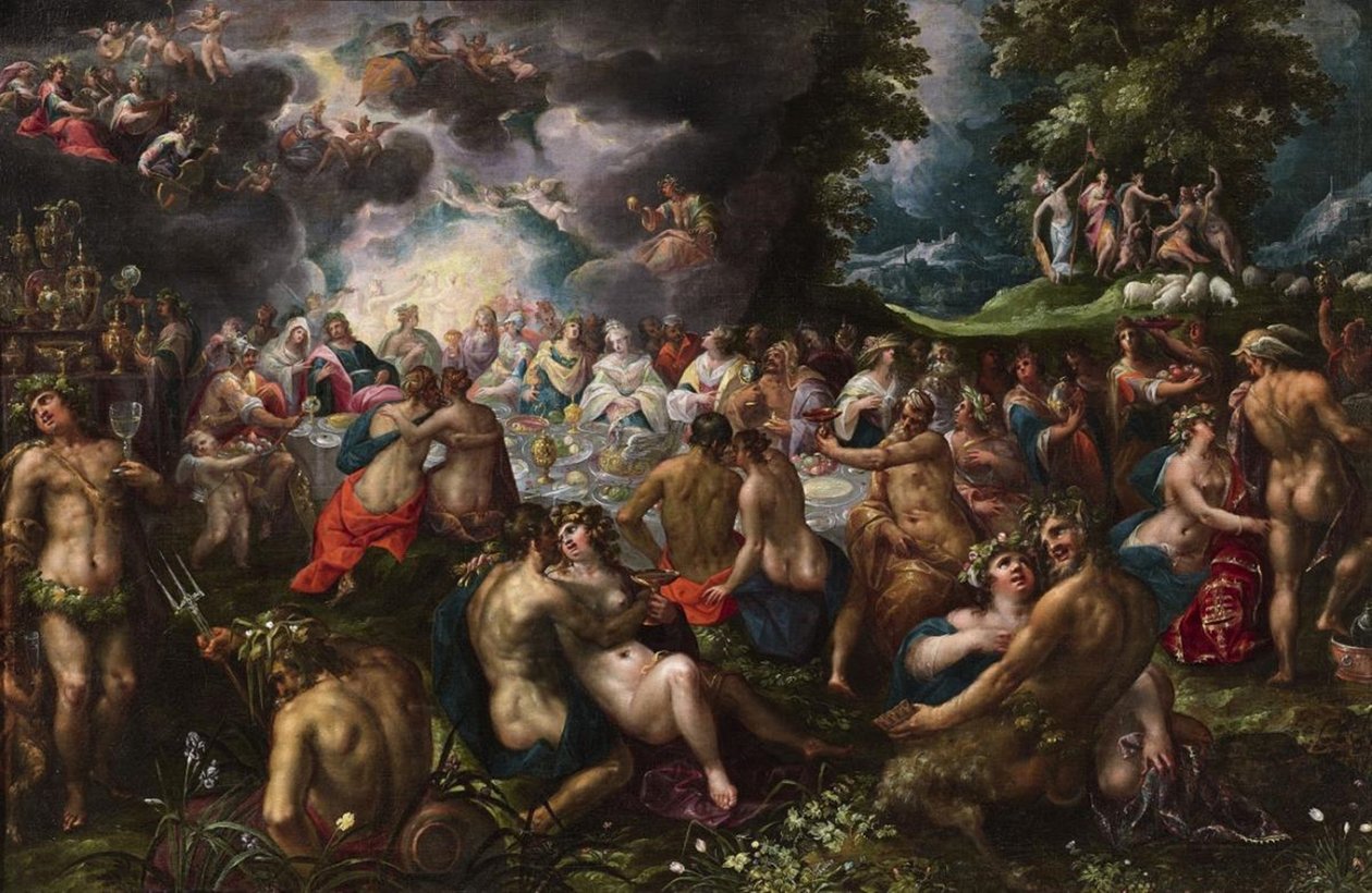 Gillis-van-Valckenborch-THE-MARRIAGE-OF-PELEUS-AND-THETIS av Gillis van Valckenborch