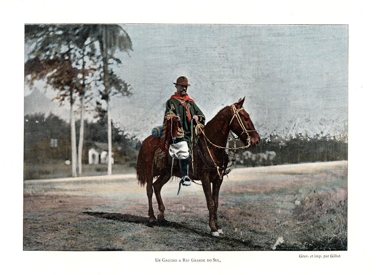 Boskapsskötare, Rio Grande do Sul, Brasilien, 1800-talet av Gillot