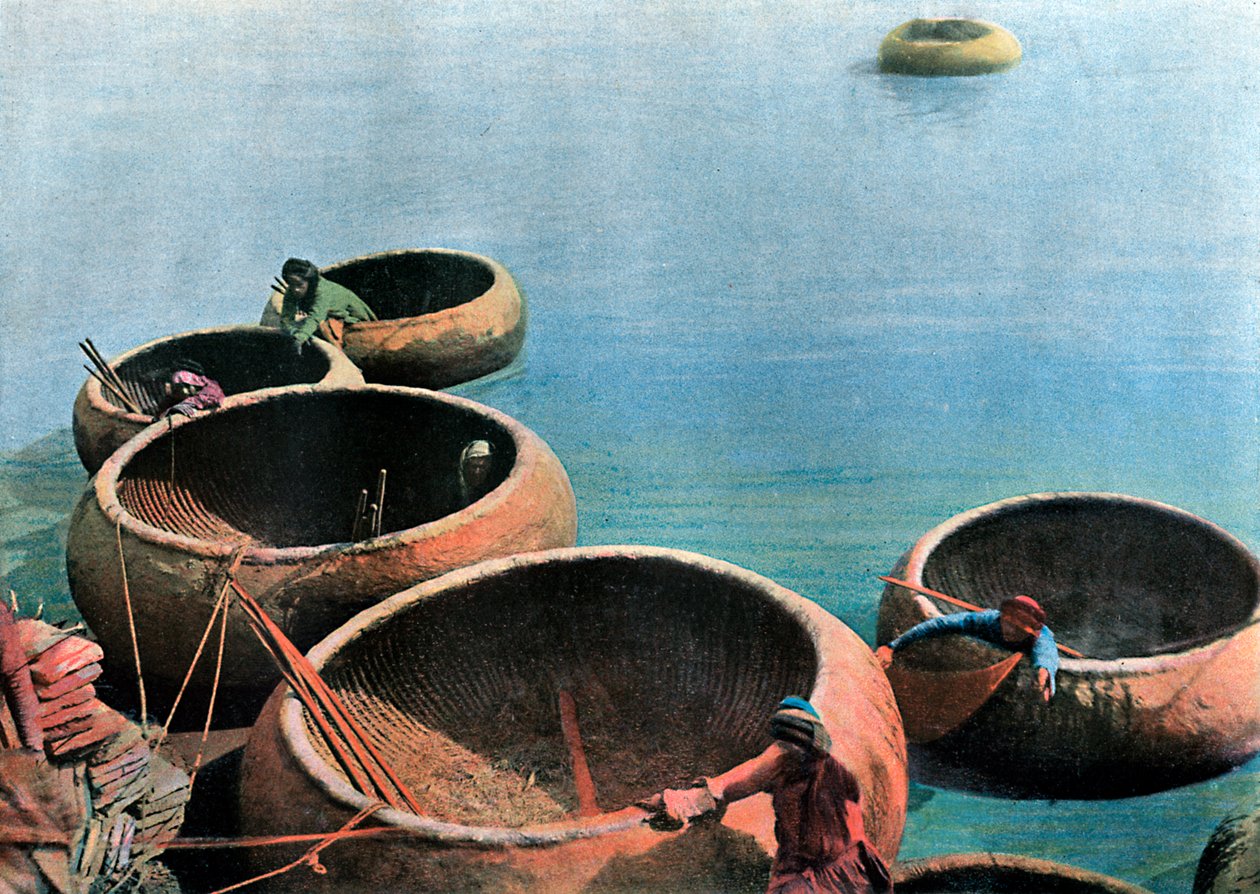 Kouffehs vid Eufratfloden, c1890 av Gillot
