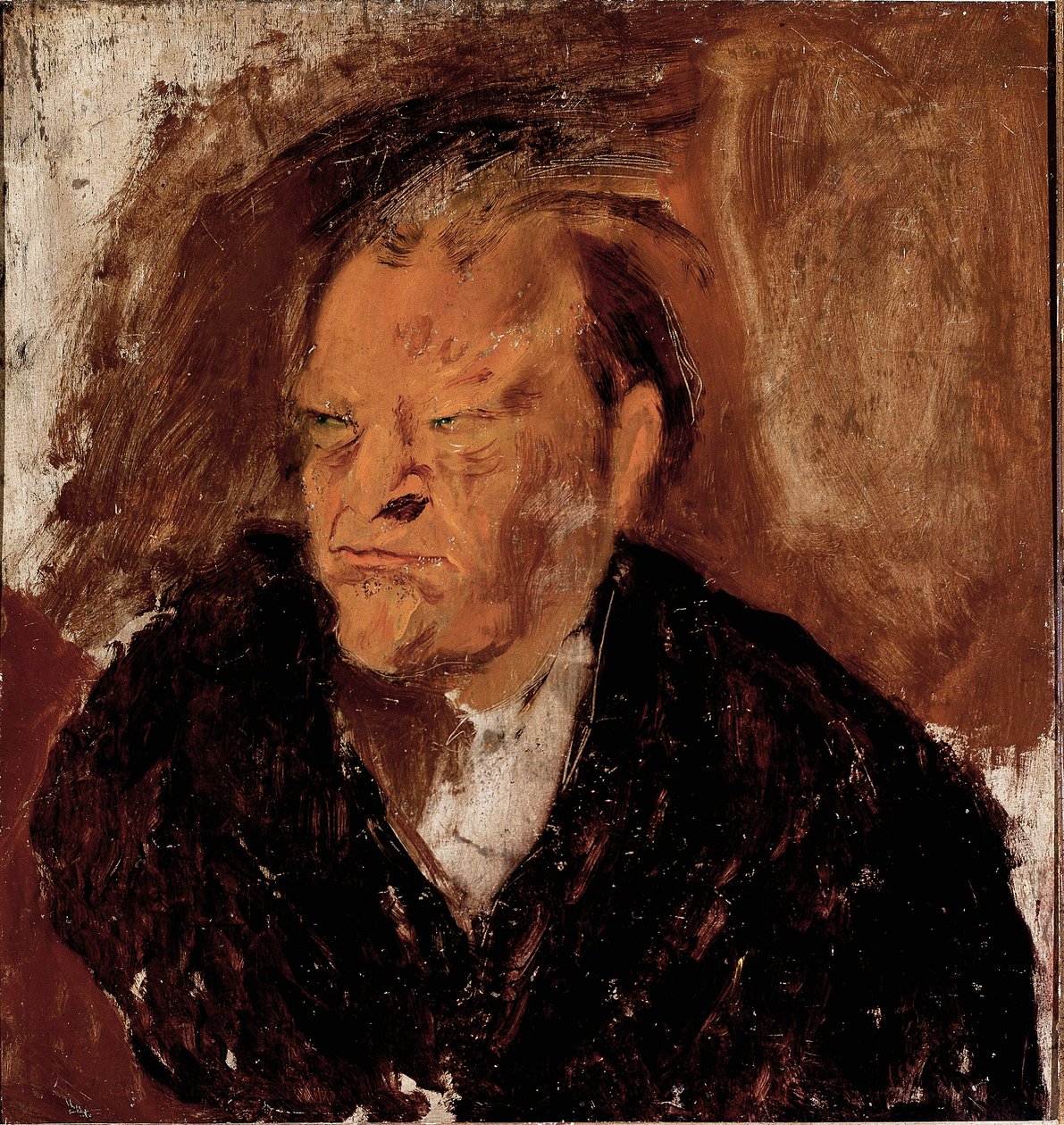 Porträtt av poeten Giuseppe Ungaretti (1888-1970) Målning av Gino  Bonichi