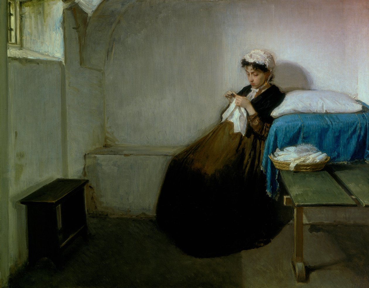 Luisa Sanfelice i fængsel, 1877, Sverige av Gioacchino Toma