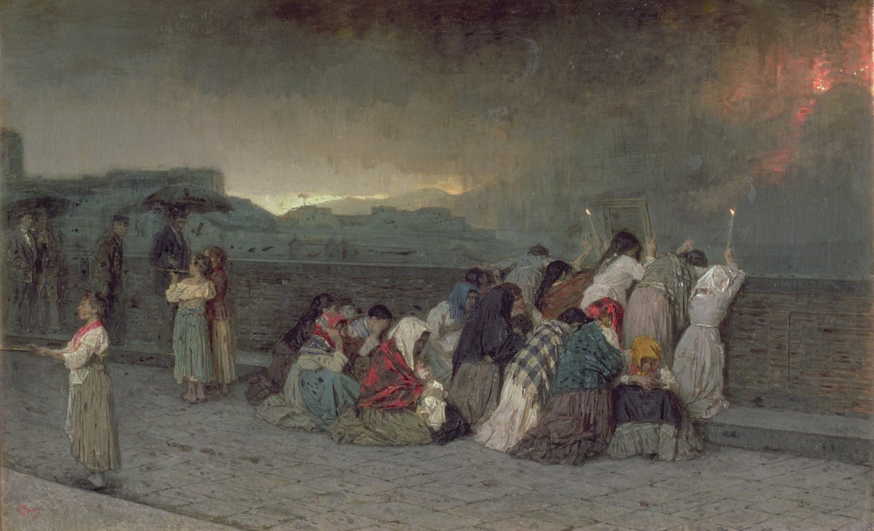 Regn av aska, 1880 av Gioacchino Toma