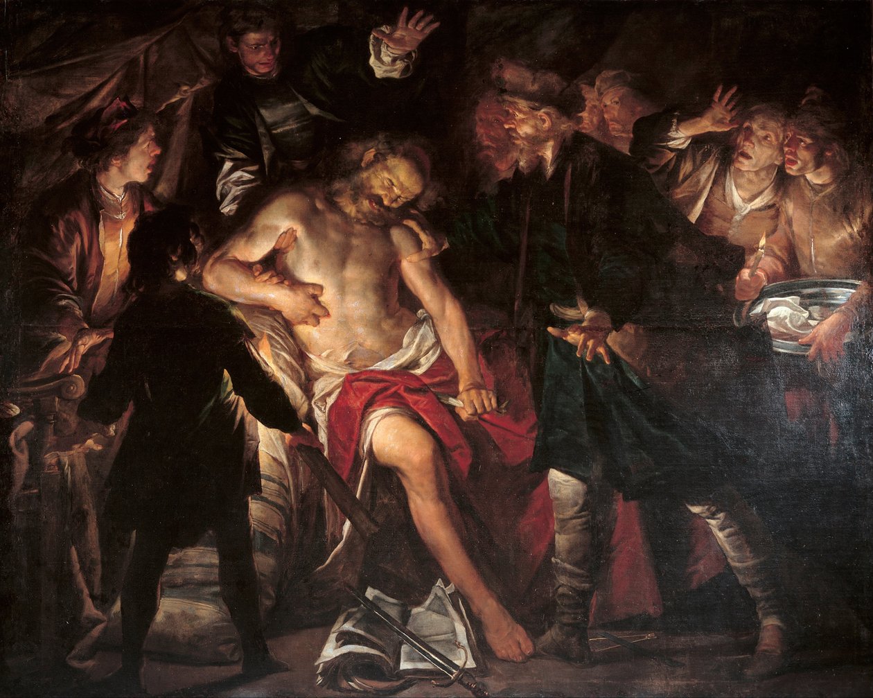 Catos död, ca. 1640 av Gioacchino Assereto