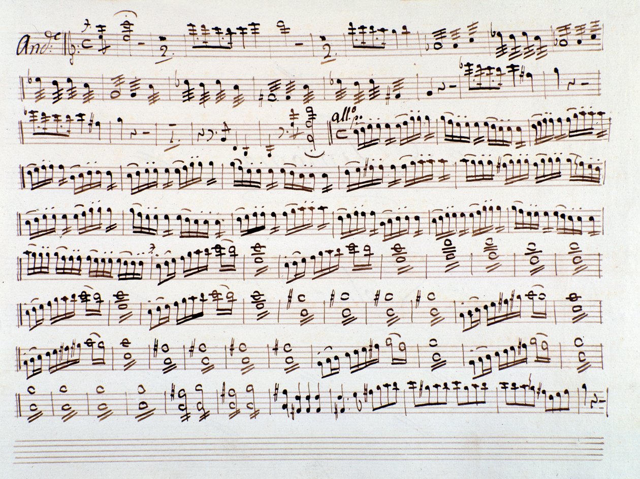 Sida med violinmusik till en symfoni av Gioacchino Rossini av Gioachino Rossini