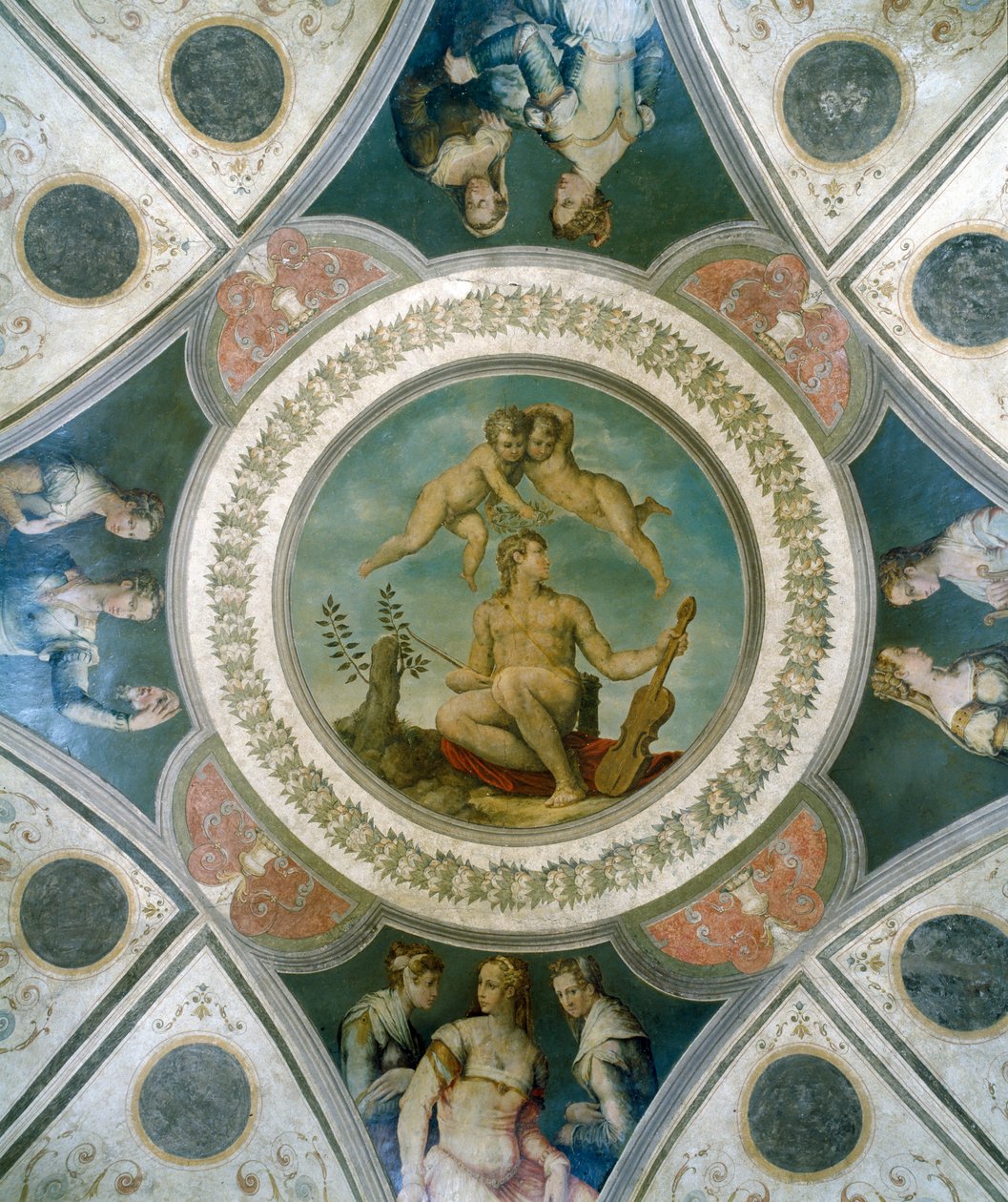 Apollo och allegorin om gift kärlek, Camera di Apollo av Giorgio Vasari