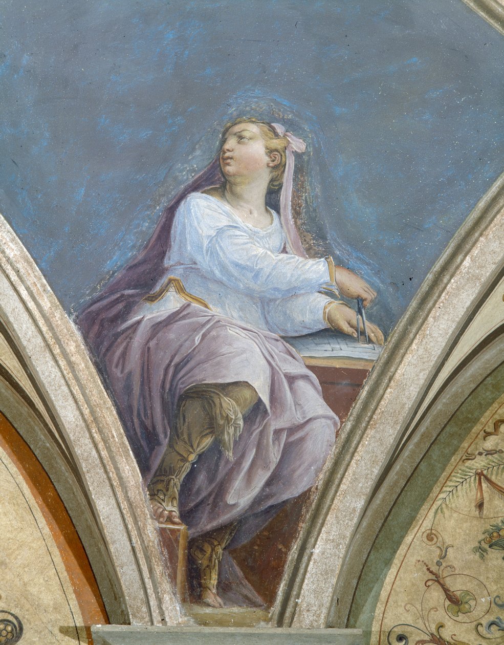 Arkitektur, De fyra konsterna, Peduccio, Camera della Fama, 1542 av Giorgio Vasari
