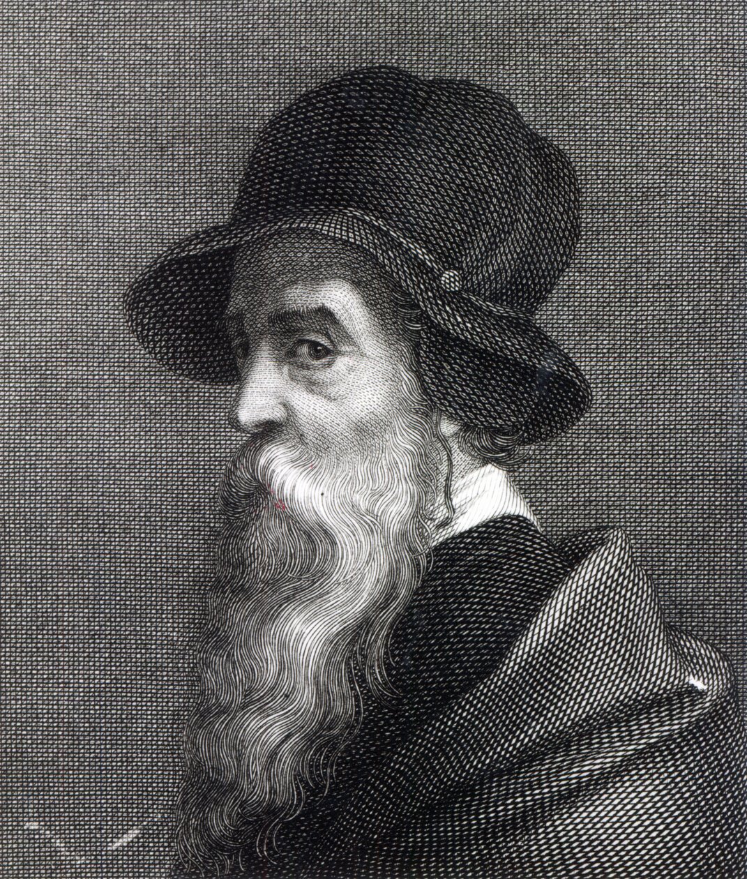 Benvenuto Cellini, graverad av Franz Erich Moritz Steinla av Giorgio Vasari