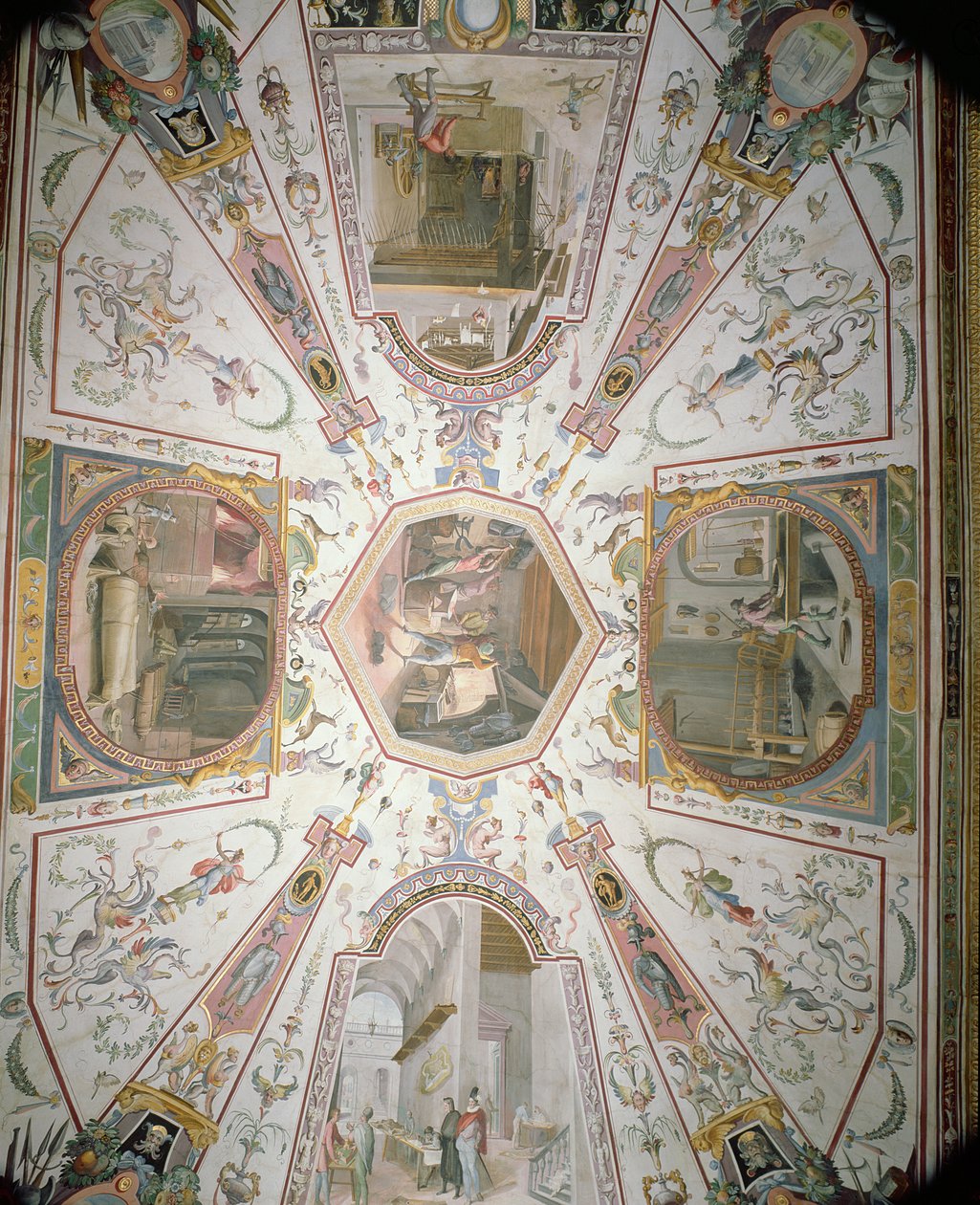 Taket från Vasarikorridoren, 1560-80 av Giorgio Vasari
