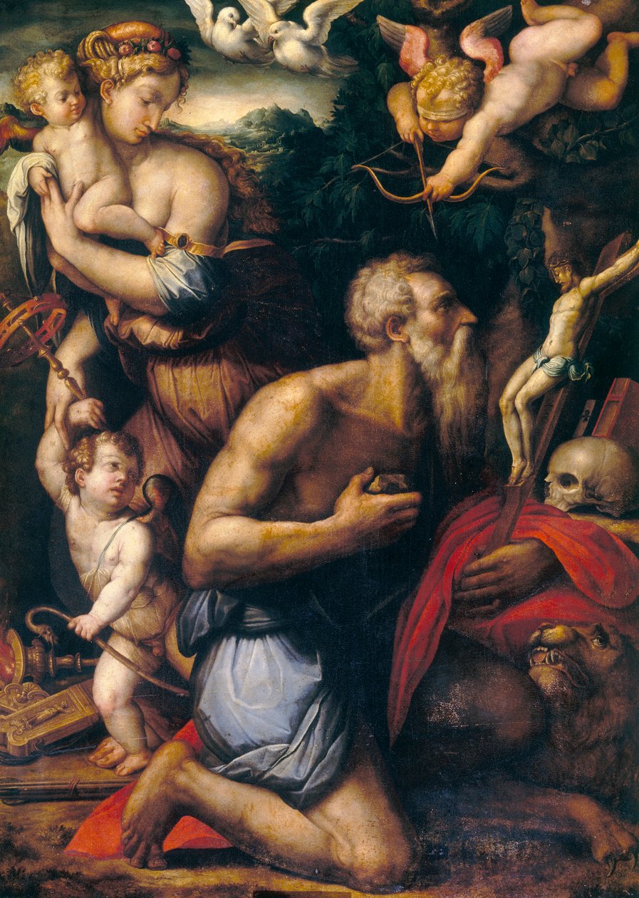 Frestelse av St. Hieronymus av Giorgio Vasari
