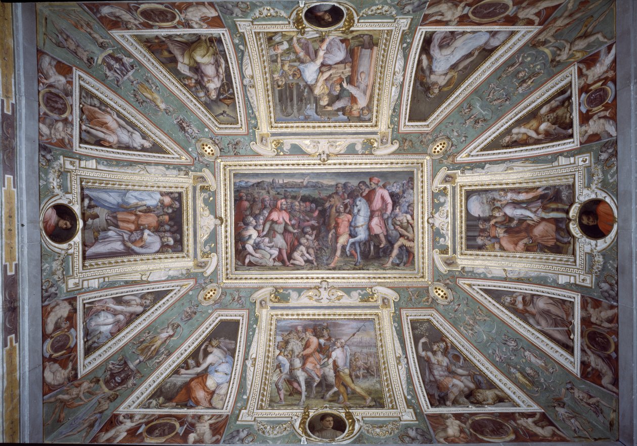 Taket i Sala di Cosimo Il Vecchio som visar Cosimo de 