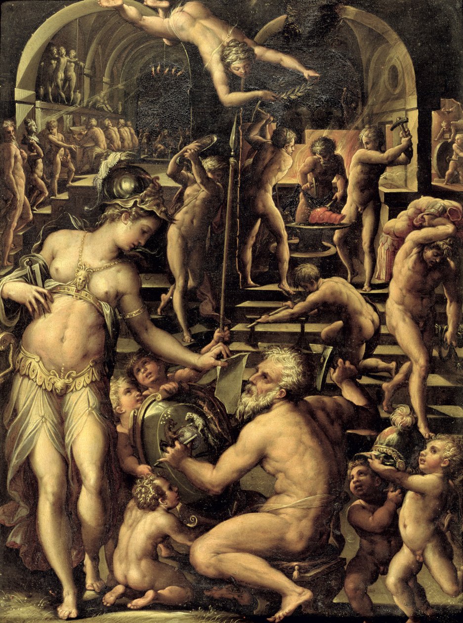 Vulcans smedja, 1565 av Giorgio Vasari