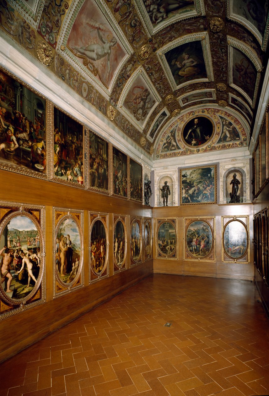 Utsikt över Studiolo de Francesco I de Medici av Giorgio (and workshop) Vasari