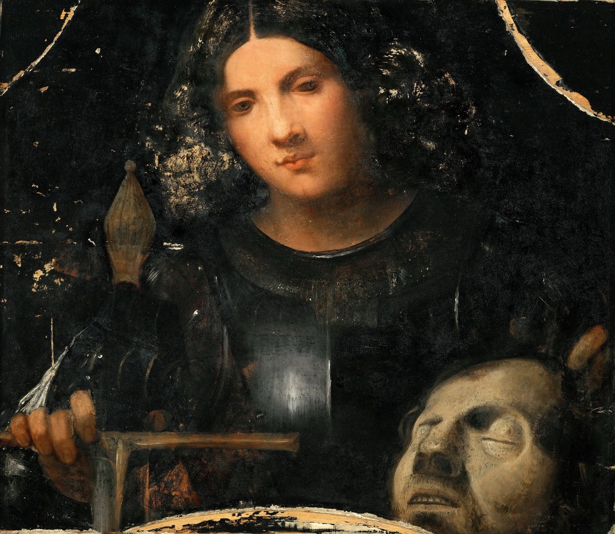 Renässans: David med Goliats huvud par Giorgione av Giorgio (workshop of) Giorgione
