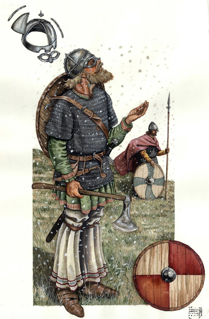 Medeltiden: Vikingakrigare på 800-talet. av Giorgio Albertini