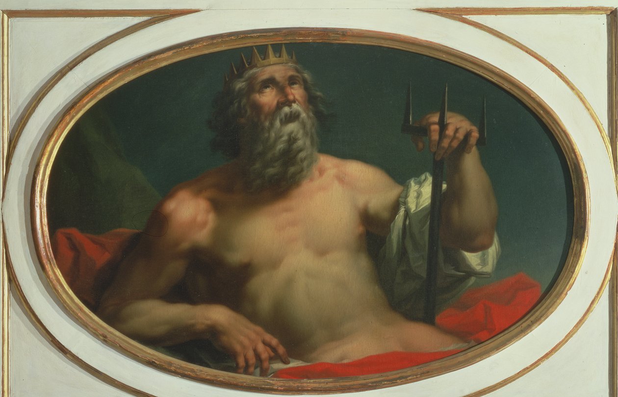 Personifiering av vattnet som guden Poseidon av Giorgio Anselmi