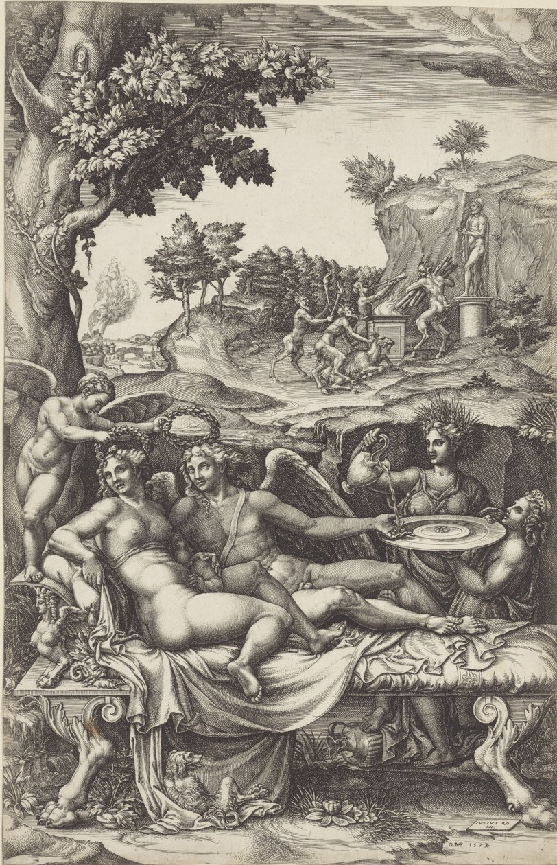 Amor och Psyche av Giorgio Ghisi