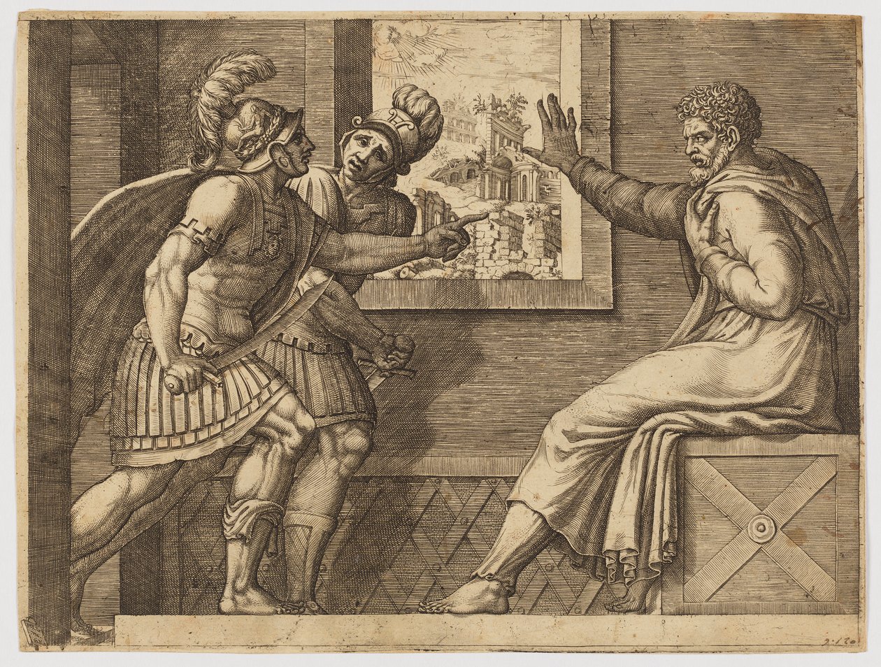 Caius Marius i fängelset av Giorgio Ghisi