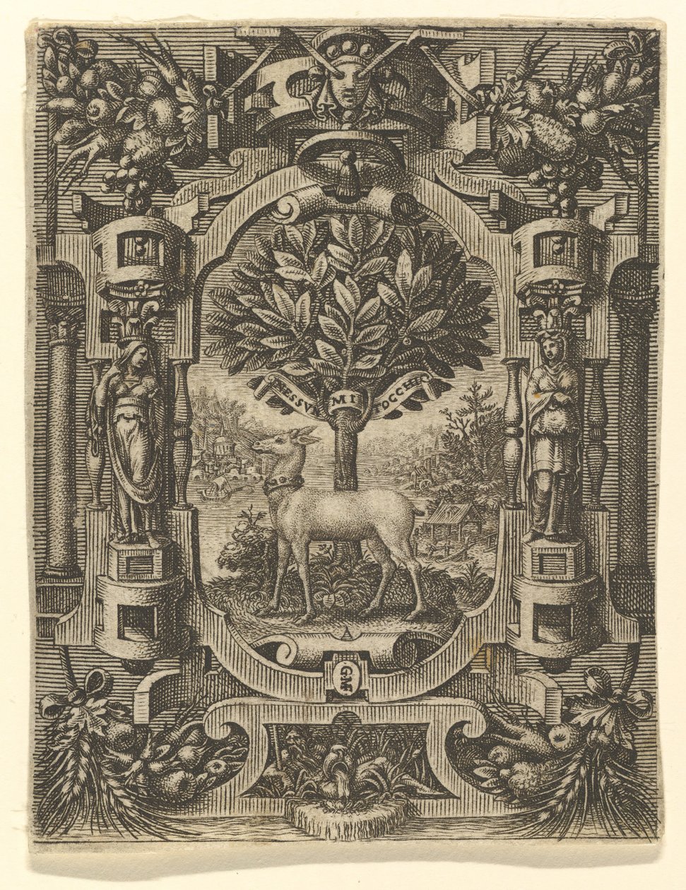 Emblem av Lucrezia Gonzaga, före 1566. av Giorgio Ghisi