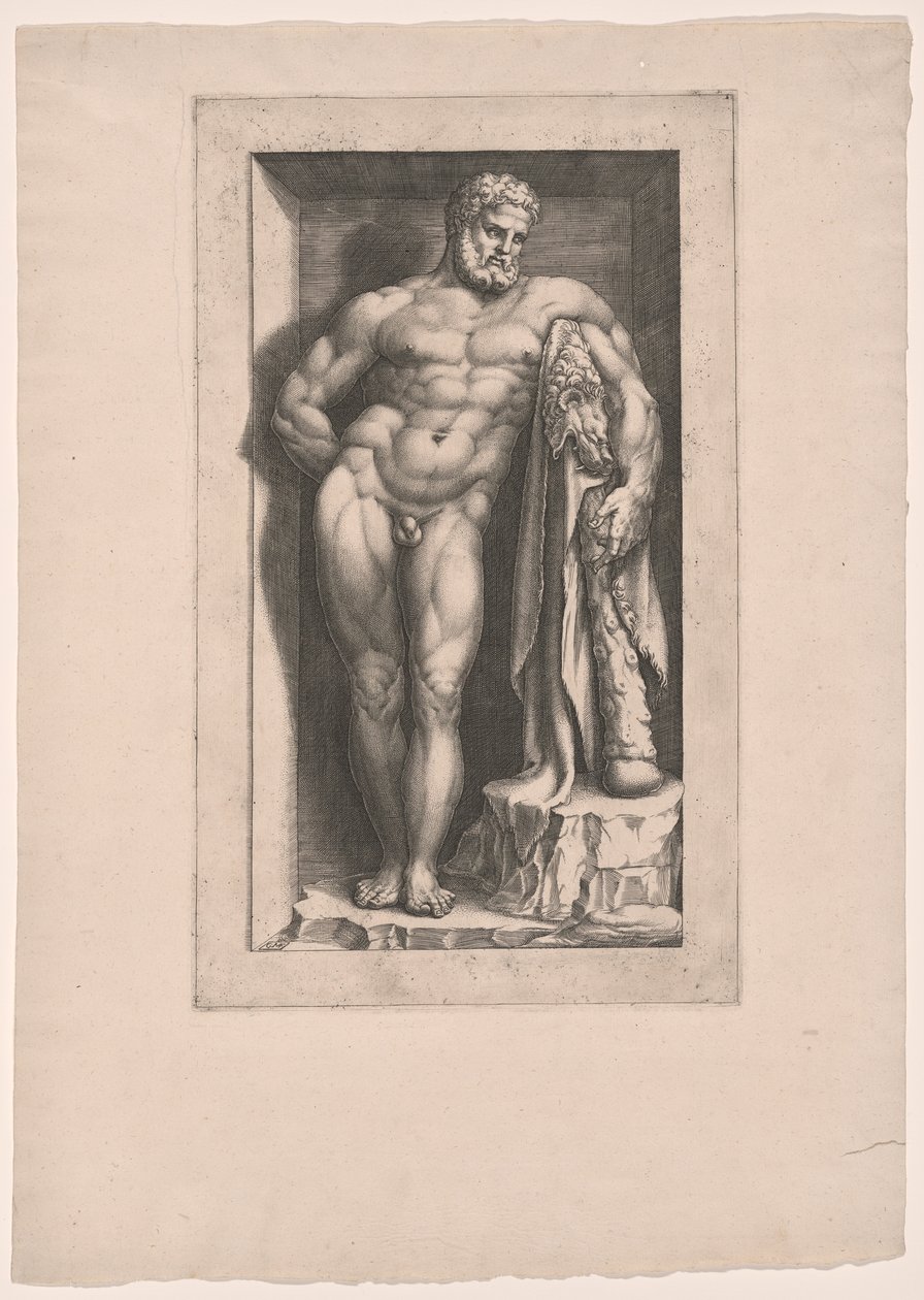 Farnese Hercules av Giorgio Ghisi