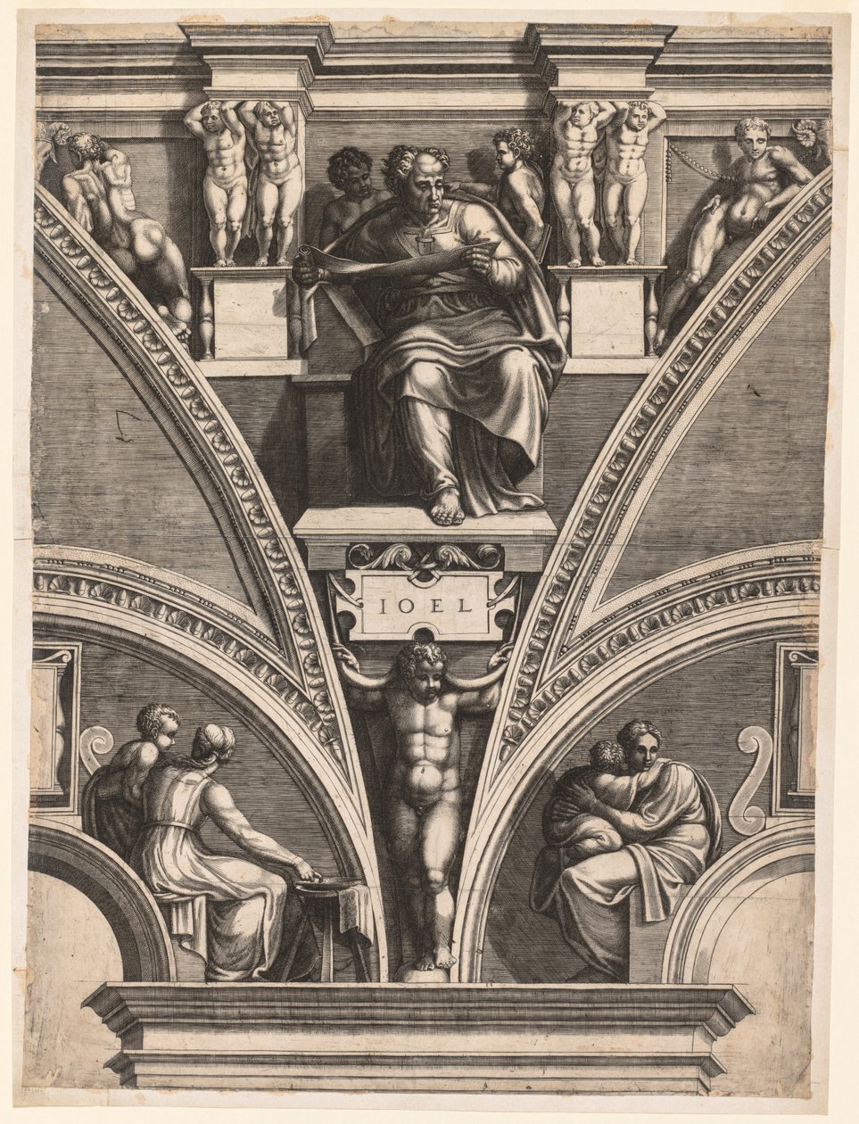Profeten Joel, tidigt 1570-tal. av Giorgio Ghisi
