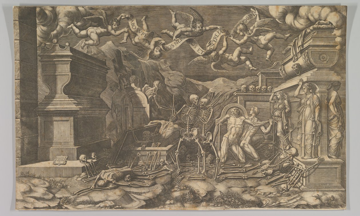 The Vision of Ezekiel, 1554 återutgiven 1595. av Giorgio Ghisi