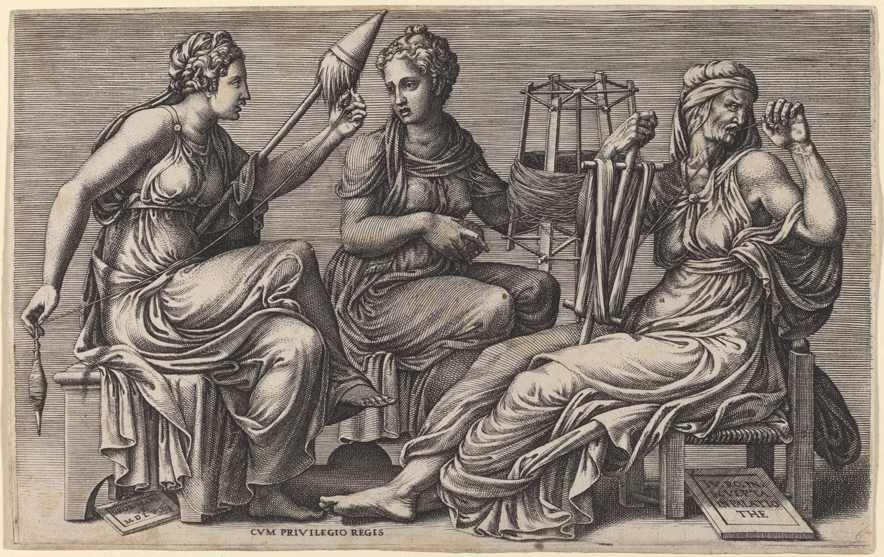 De tre öden av Giorgio Ghisi after Giulio Romano