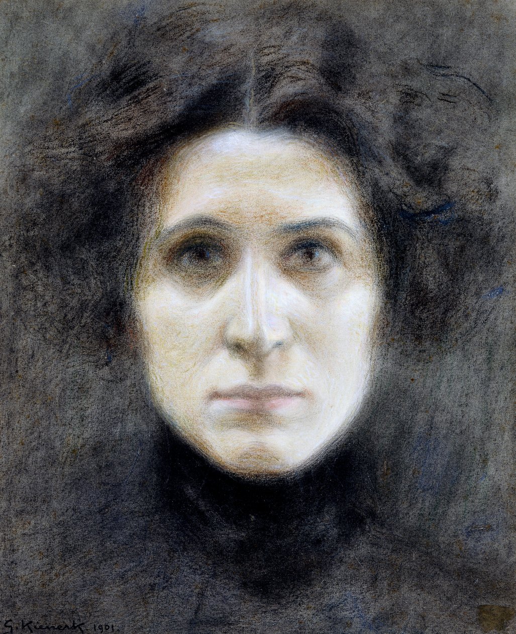 Porträtt av Irma Gramatica, av Giorgio Kienerk (1869-1948), ca 1901, pastell på papper, 29x46 cm av Giorgio Kienerk