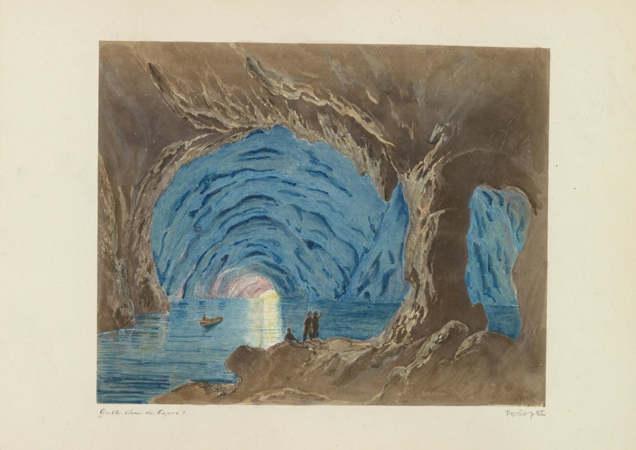 Blå grottan på Capri Cave Blue de Capri! (titel på objekt) av Giorgio Sommer (attributed to)