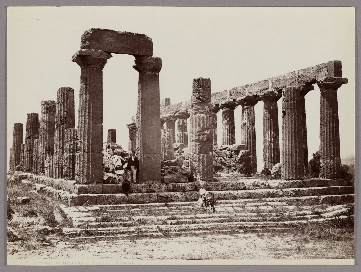 Agrigento: Junos Lacinia-tempel, Girgenti, nr 1347 av Giorgio Sommer