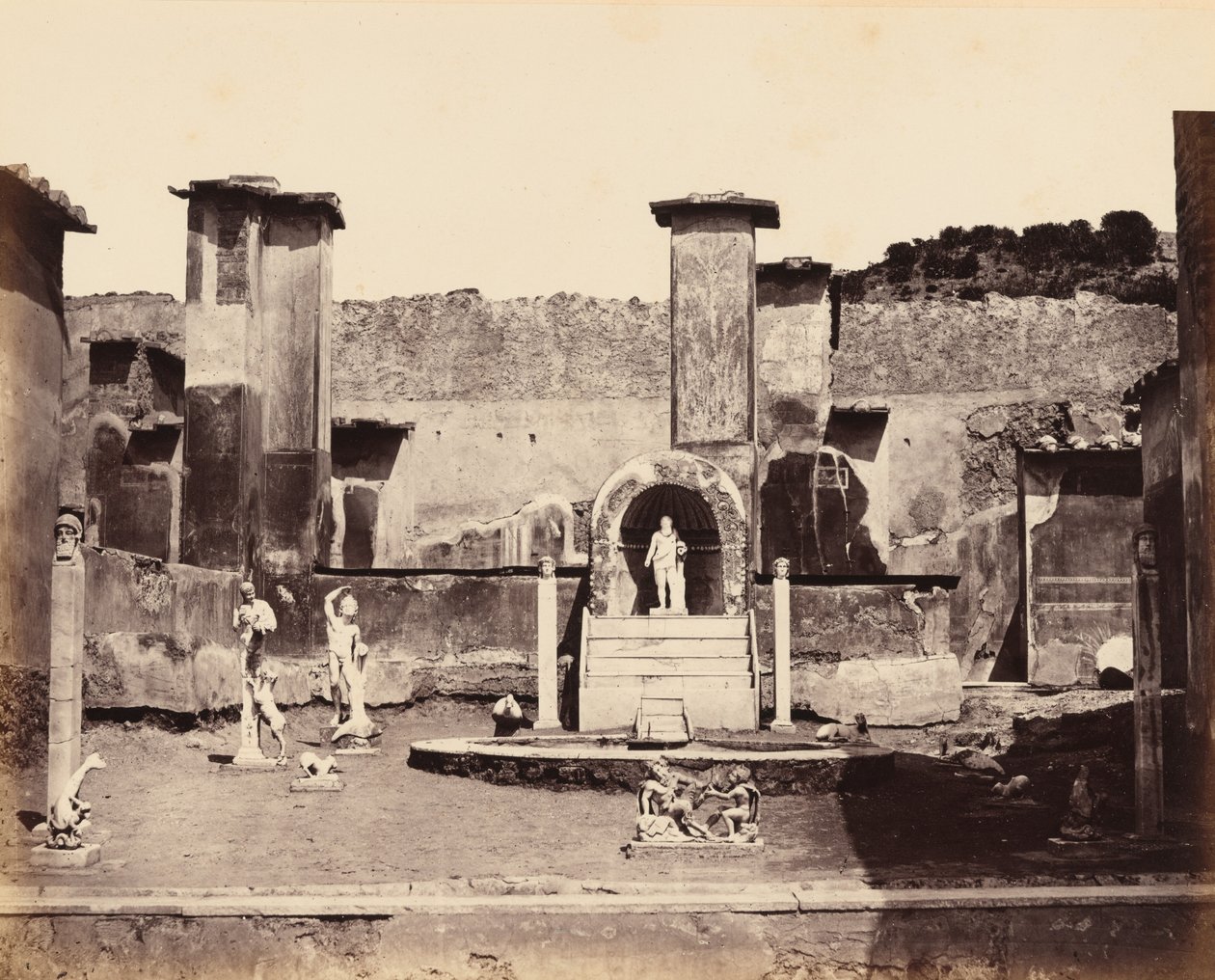Marcus Lucretius hus, Pompeji,ca 1870 (foto) av Giorgio Sommer