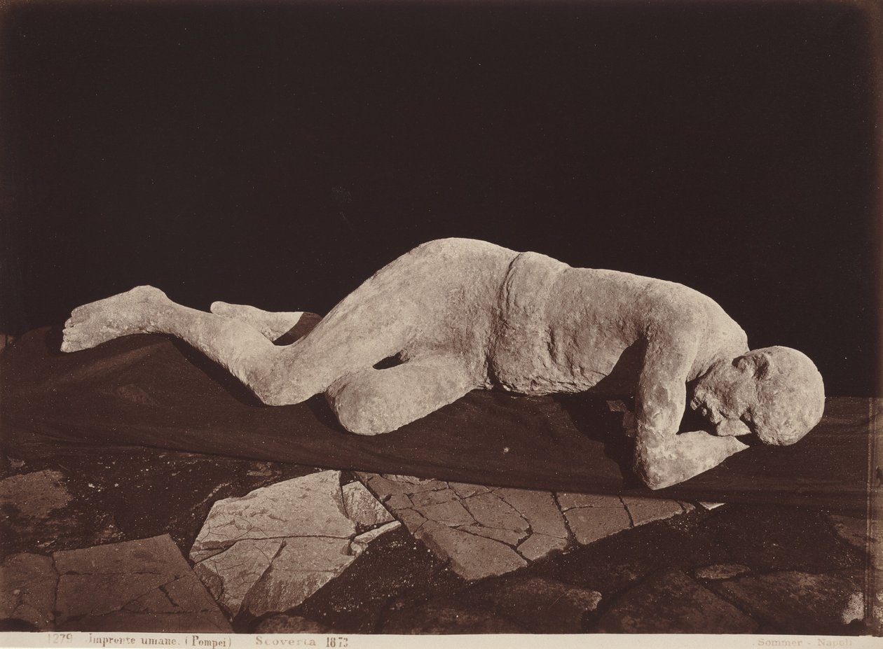 Mänsklig avgjutning, Pompeji,1873 (foto) av Giorgio Sommer
